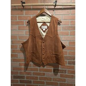 Continental Leather Fashions Vest Size 50  Made In The‎ USA Leather Lamb Sku 82